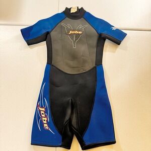 Jobe Kids Child Size 10 Blue Black Short Sleeve‎ Neoprene Wetsuit Spring Suit